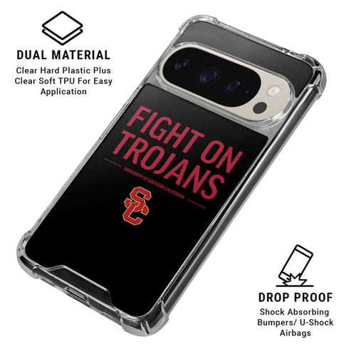 University of Southern California Fight On Trojans Pixel 9/9 Pro Clear Case